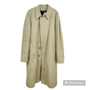 London Fog Trench_Tan Rain Long Coat Main-coat_ Zip Out Liner_40Reg